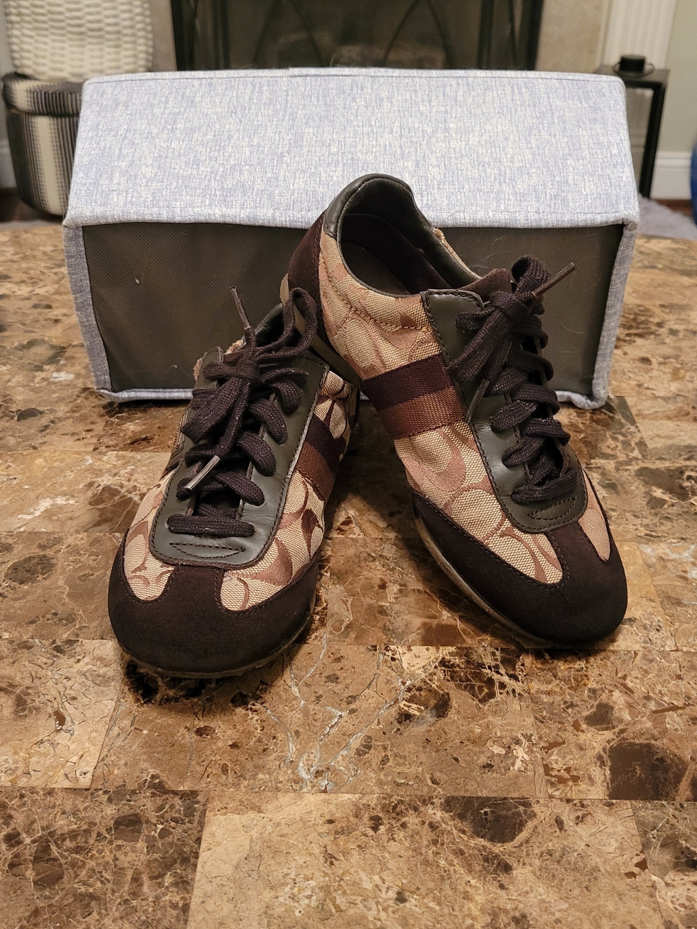 Coach Joss Brown and Tan Sneakers